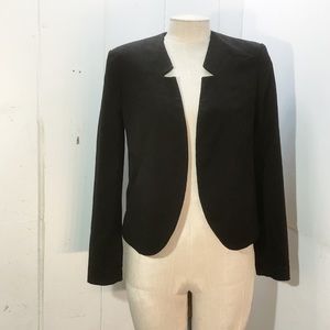 Divided Cropped Jacket Sz 8 Black Open Front
